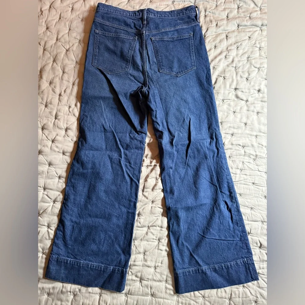 J. Crew Dark Blue Wide-Leg Jeans